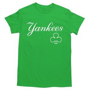 NEW York Yankees Wordmark St Patricks T-Shirt IRISH GREEN